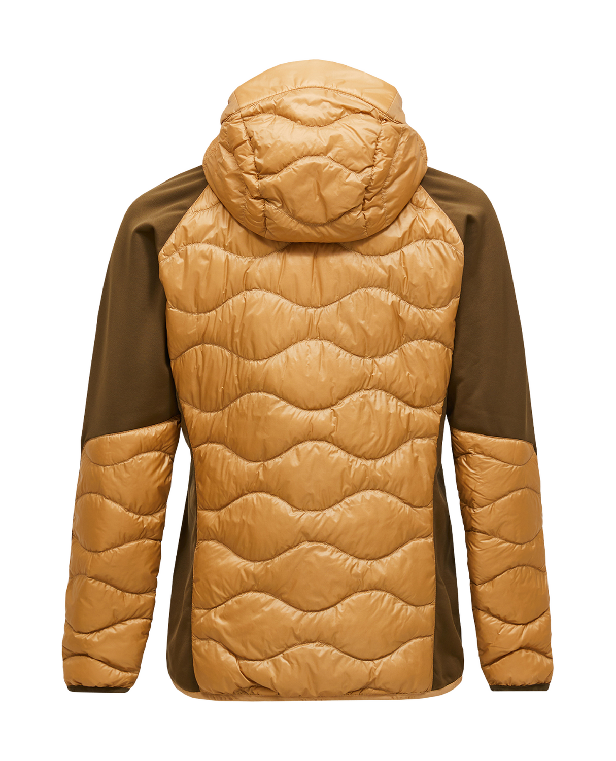 Peak Performance Men Helium Down Hybrid Hood - Sierra Sand / Meadow Moss Alpingaraget