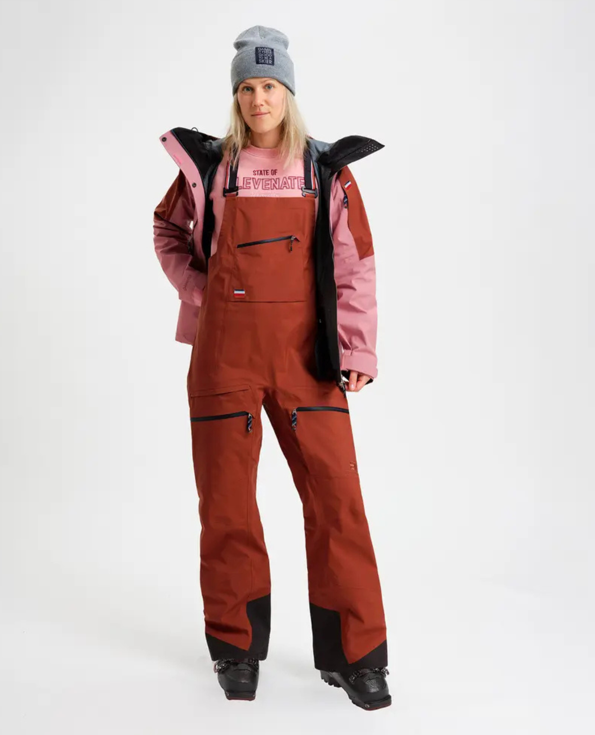 Elevenate Womens Pure Bib Pants - Copper - Alpingaraget