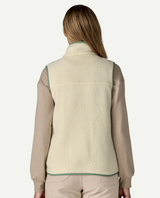 Patagonia Women Retro Pile Vest - Natural w/Ellwood Green - Alpingaraget