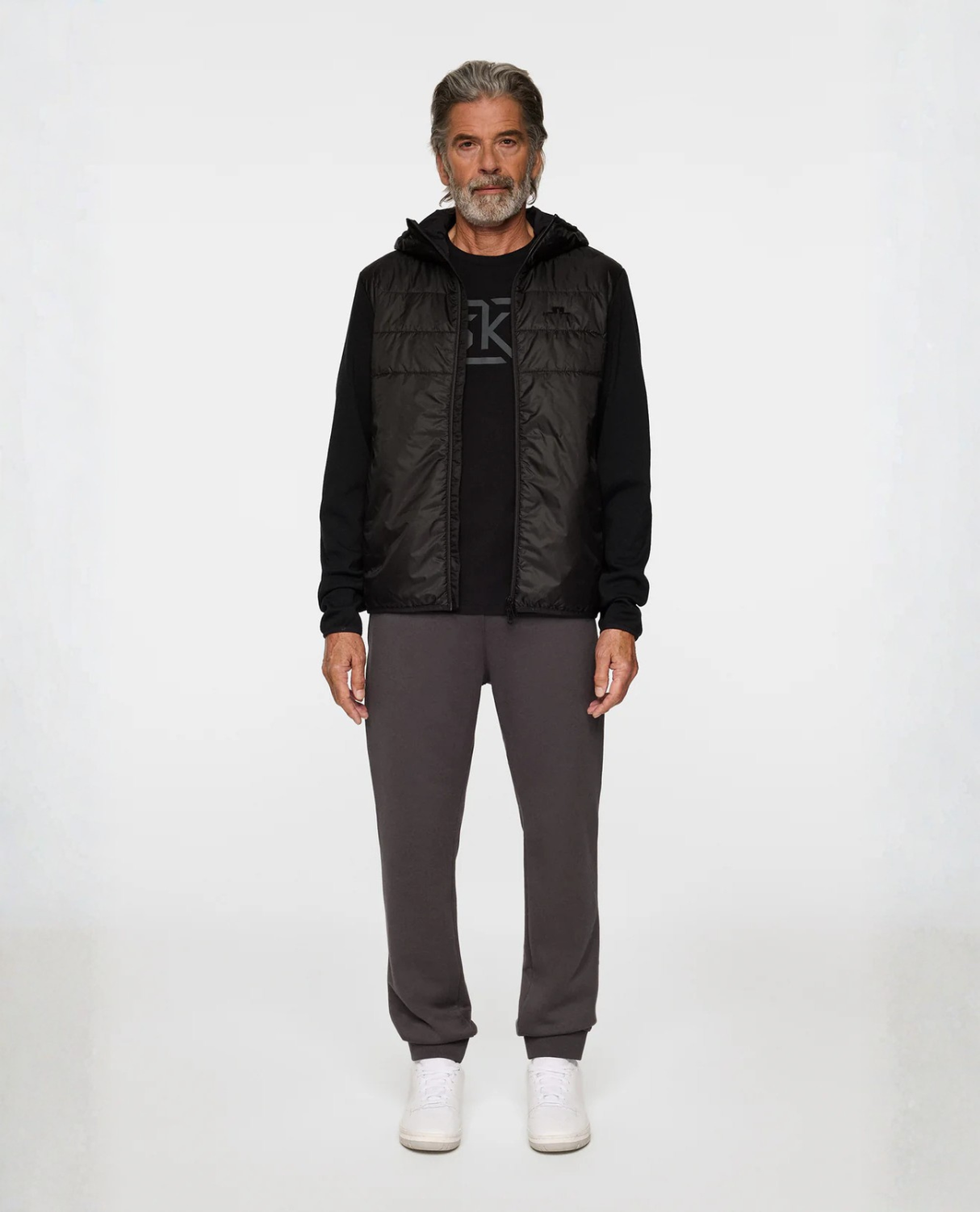 J.Lindeberg Men Gregory Hybrid Hood - Black - Alpingaraget