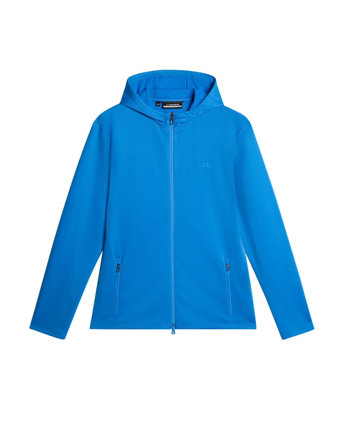 J.Lindeberg Men Aerial Full Zip Hood - Sonic Blue - Alpingaraget