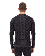 Mons Royale Mens Ascender Merino Seamless Long Sleeve - Forged Iron / Black