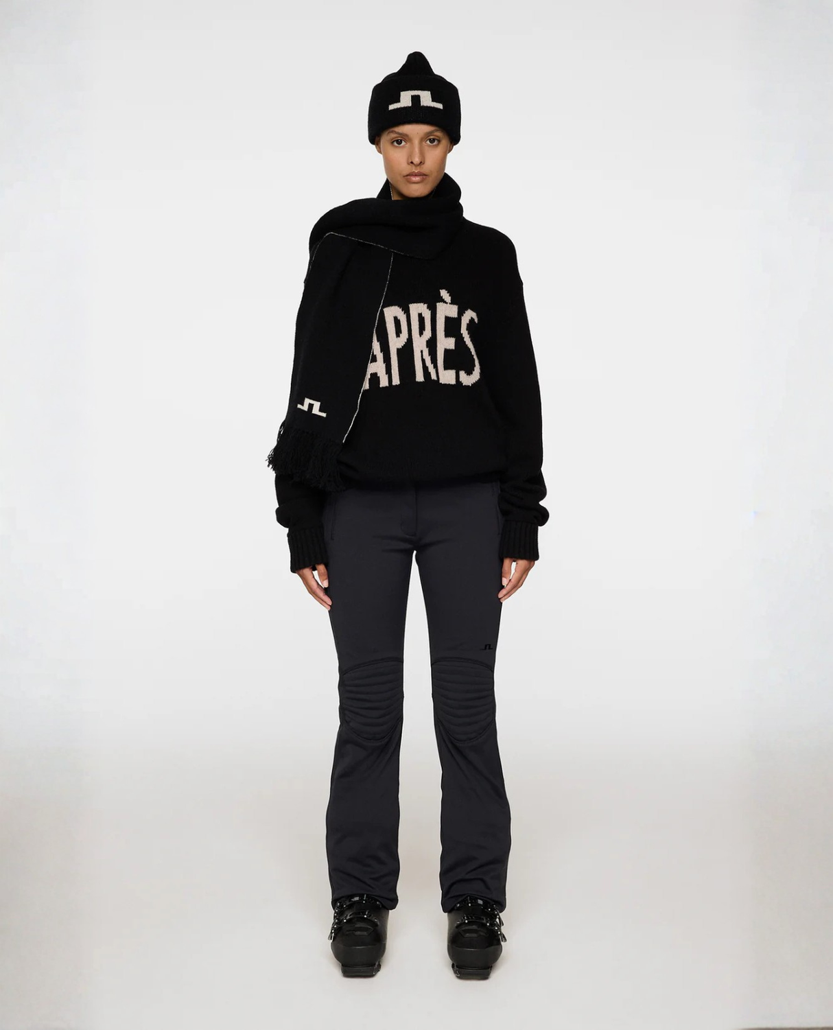 J.Lindeberg Women Stanford Softshell Ski Pant - Black - Alpingaraget