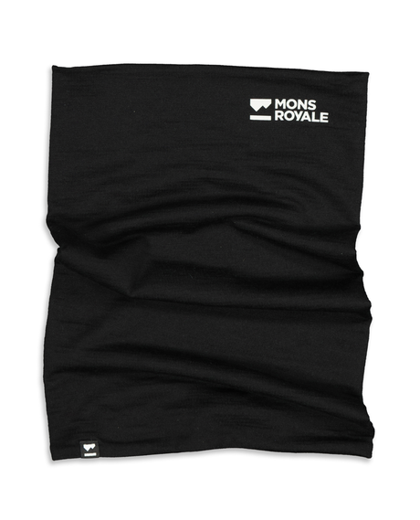 Mons Royale Double Up 100 Merino Neckwarmer - Black - Alpingaraget