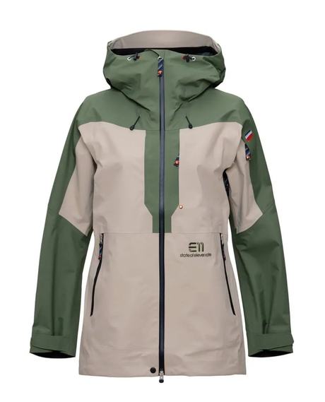 Elevenate Womens Pure 100 Jacket - Bronze Green - Alpingaraget