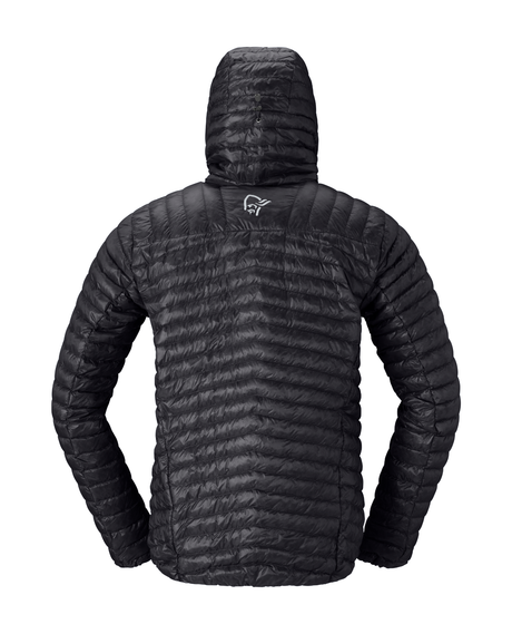 Norröna Men trollveggen down800 super light Hood - Caviar Black - Alpingaraget
