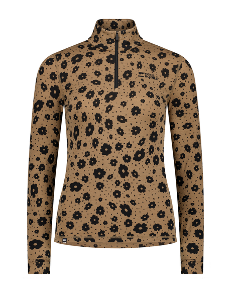 Mons Royale Cascade 1/4 Zip underställ dam - Aoraki Lily Toffee - Alpingaraget