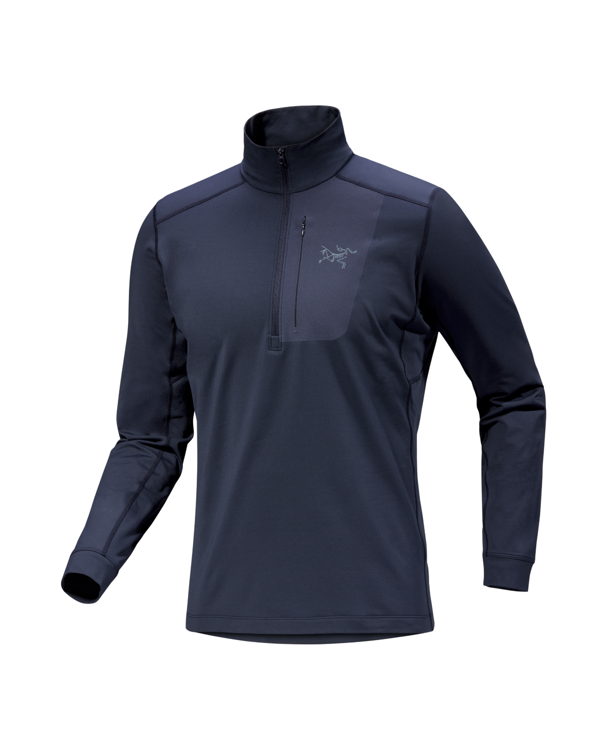 Arc'teryx Men Rho LT Zip Neck - Black Sapphire - Alpingaraget
