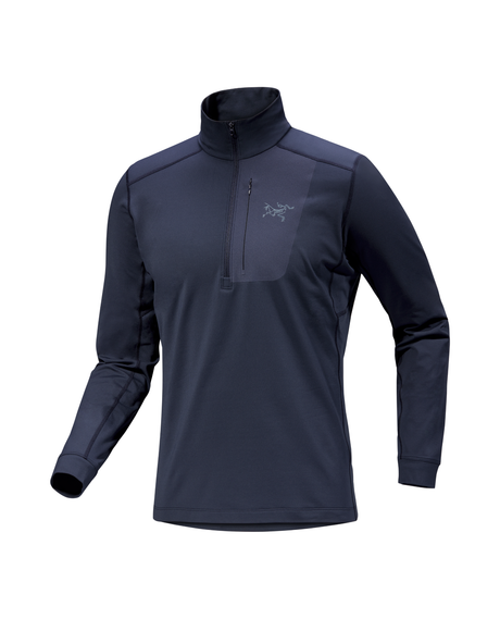 Arc'teryx Men Rho LT Zip Neck - Black Sapphire - Alpingaraget