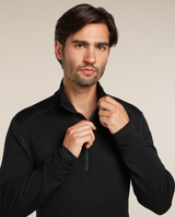 Icebreaker Men 260 Tech Long Sleeve Half Zip - Black - Alpingaraget