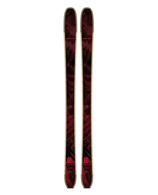 Head Kore 100 Ti 26/27 offpistskidor i svart och rött med stabil konstruktion för freeride.