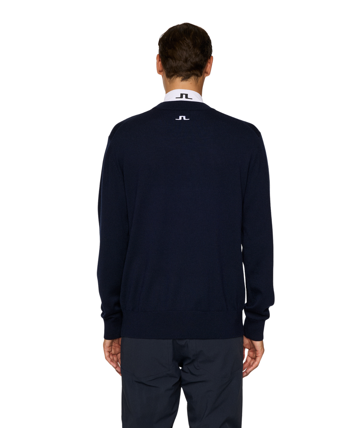 J.Lindeberg Men William Knitted Sweater - JL Navy - Alpingaraget