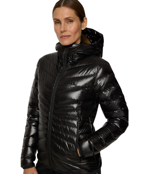 J.Lindeberg Women Lara Light Down Hood - Black - Alpingaraget