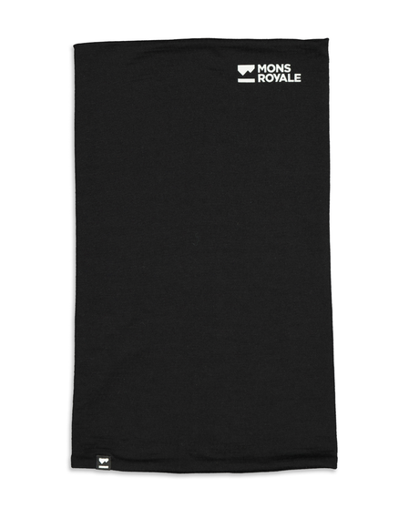 Mons Royale Double Up 100 Merino Neckwarmer - Black - Alpingaraget