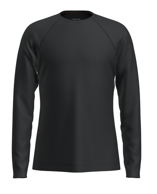 Icebreaker Kids’ Merino 200 Oasis Long Sleeve Crewe - Black - Alpingaraget