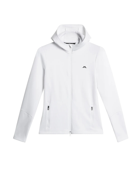 J.Lindeberg Women Aerialle Zip Hood - White - Alpingaraget