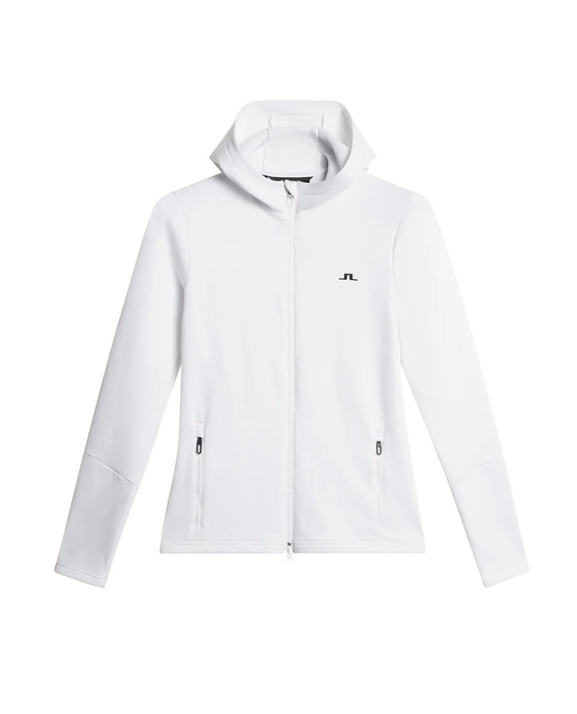 J.Lindeberg Women Aerialle Zip Hood - White - Alpingaraget