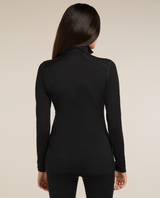 Icebreaker Women 200 Oasis Long Sleeve Half Zip - Black - Alpingaraget