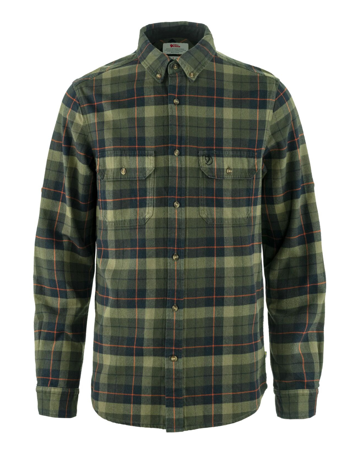 Fjällräven Singi Heavy Flannel Shirt Men - Black-Deep Forest - Alpingaraget
