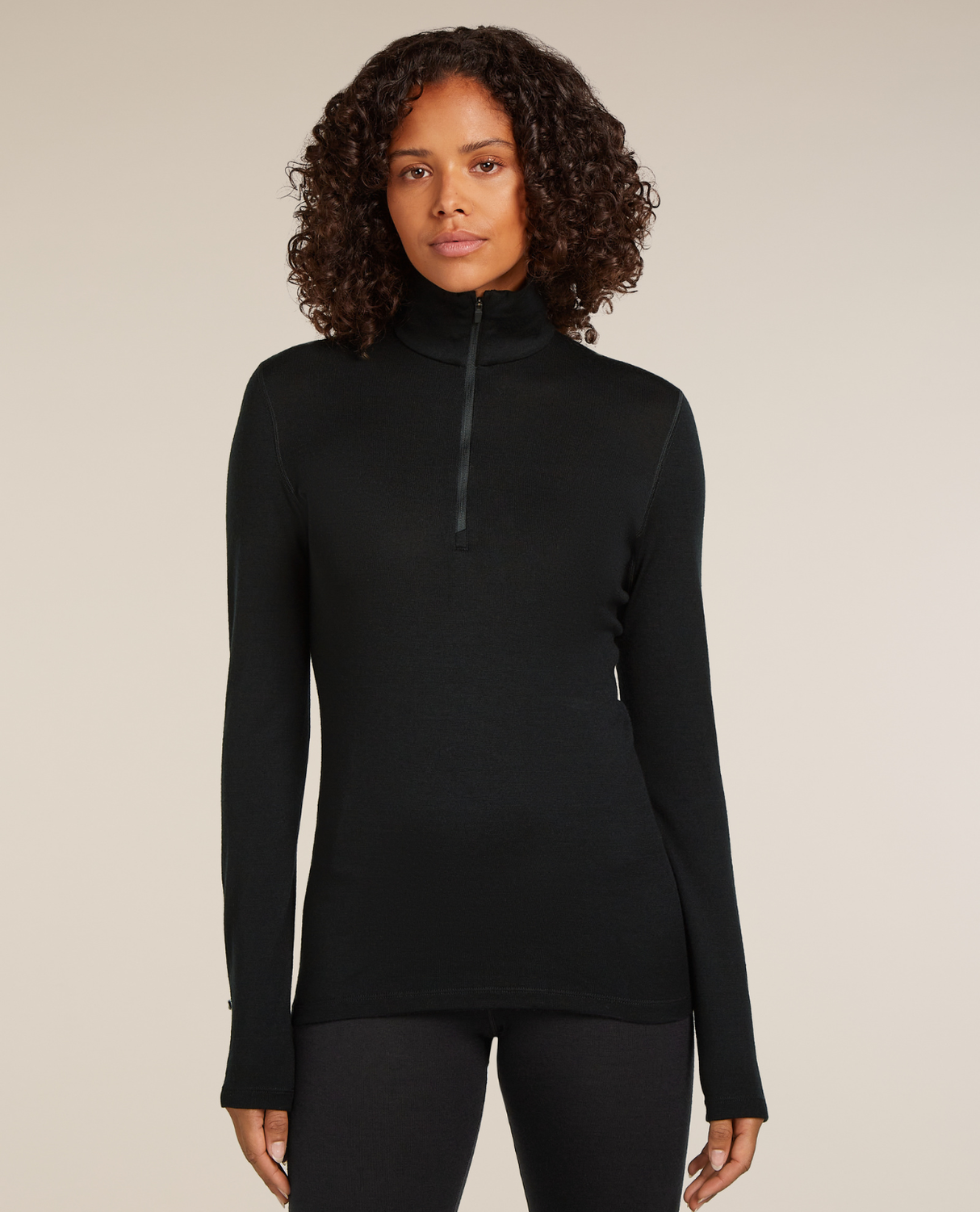 Icebreaker Women 260 Tech Long Sleeve Half Zip - Black - Alpingaraget