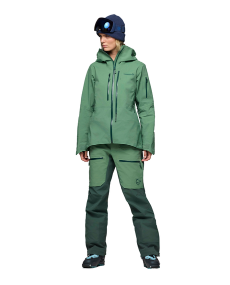 Norröna Women lofoten Gore-Tex Pro Pants - Dark Ivy - Alpingaraget