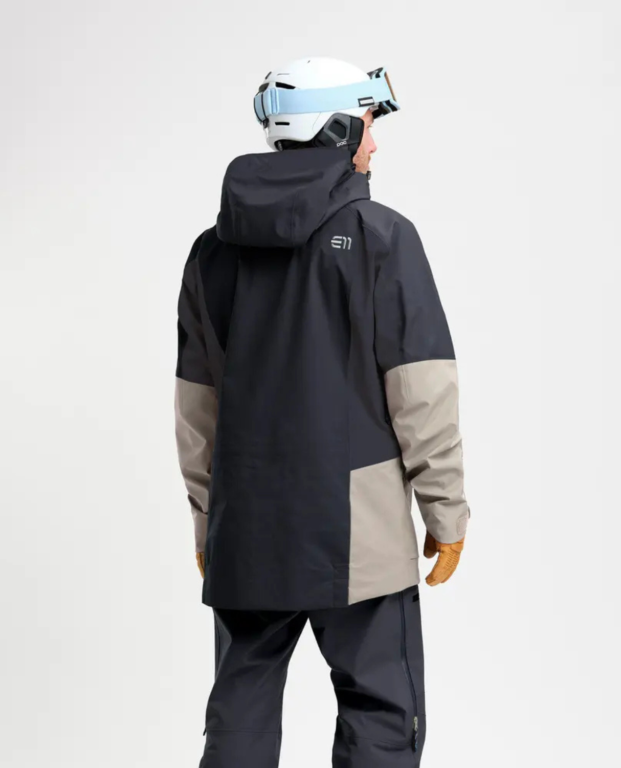 Elevenate Mens Pure 100 Jacket - Dark Ink Ginger Beige - Alpingaraget