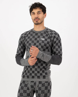 Mons Royale Mens Ascender Merino Long Sleeve - Dried Sage / Black