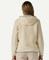 Patagonia Women Retro Pile Hoody - Natural w/Ellwood Green - Alpingaraget