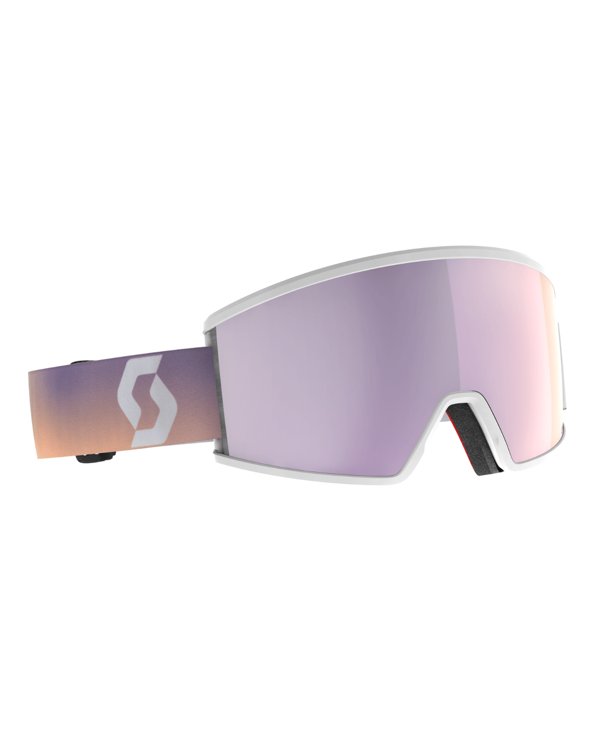 Scott Goggle Ambit Compact AMP - White/Soft Pink, Lavender Chrome S3 - Goggles - Alpingaraget