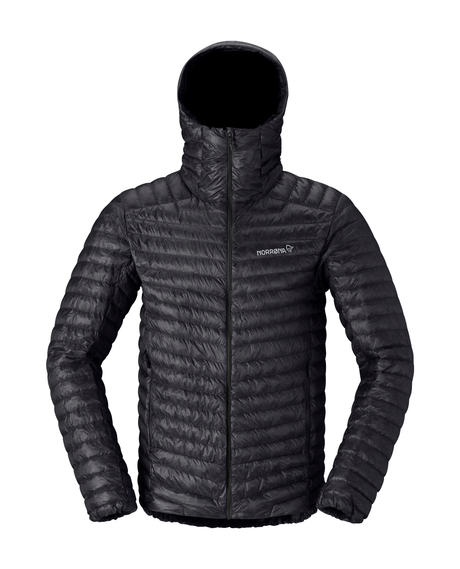 Norröna Men trollveggen down800 super light Hood - Caviar Black - Alpingaraget
