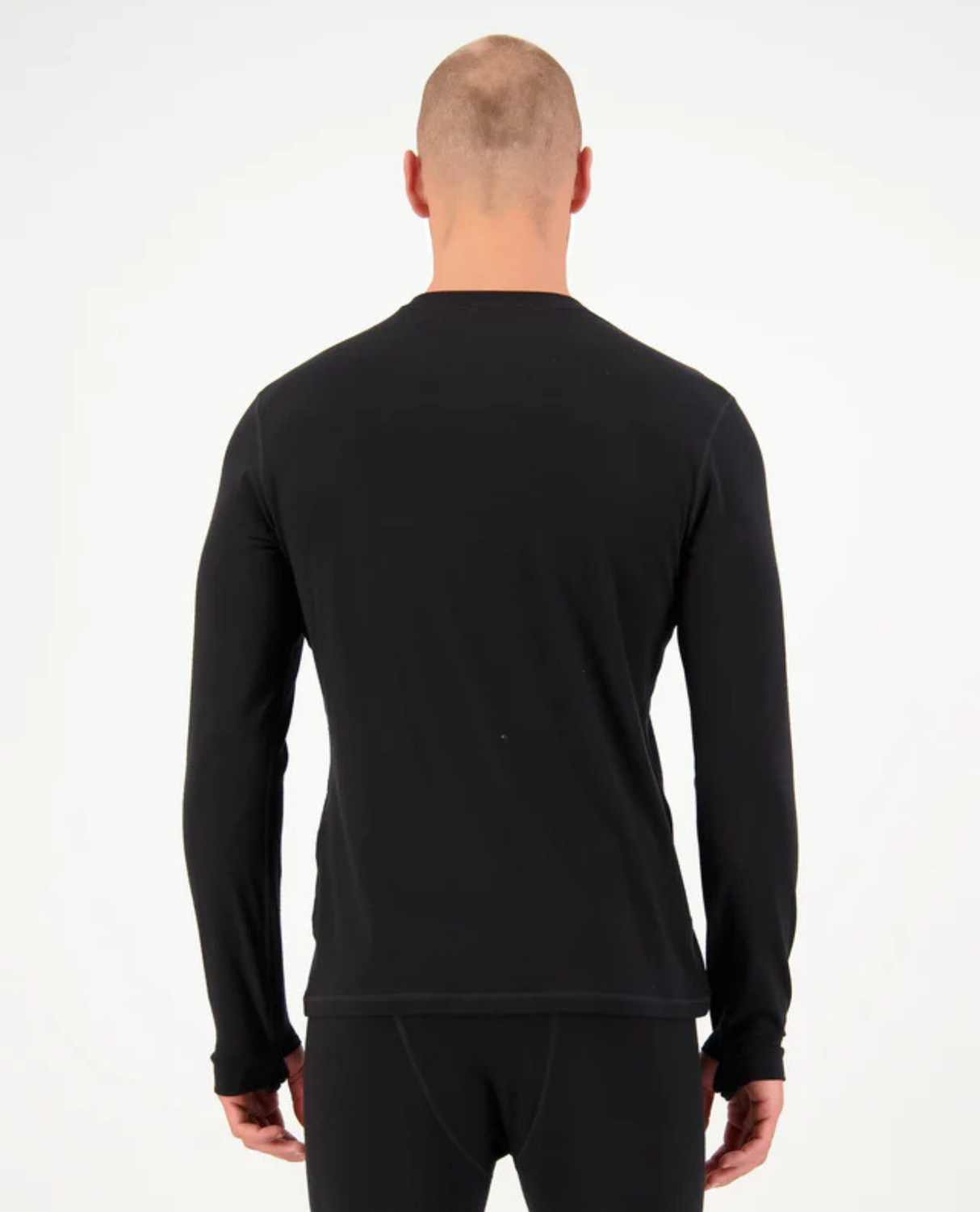 Mons Royale Herr Cascade Merino Base Layer Long Sleeve - Svart