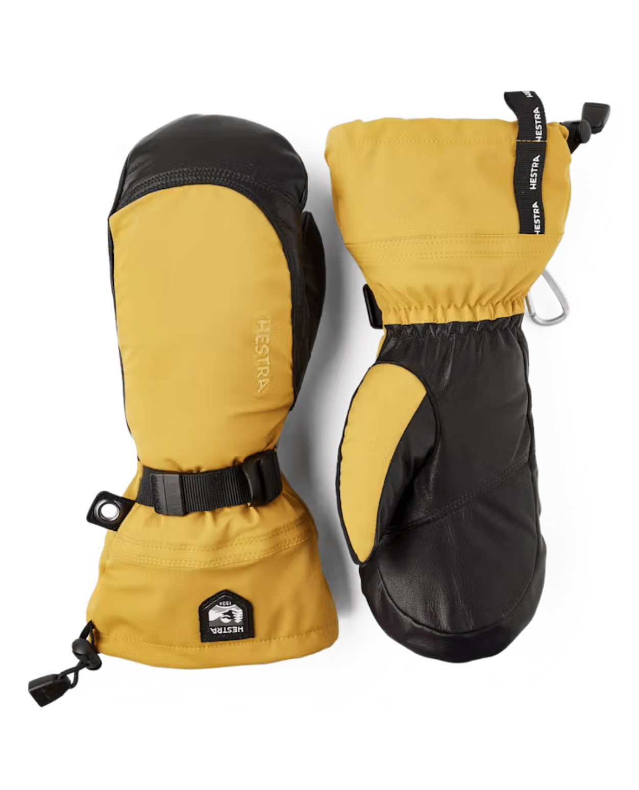 HESTRA Army Leather Extreme Mitt - Mustard/Black | Alpingaraget