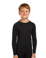 Icebreaker Kids’ Merino 200 Oasis Long Sleeve Crewe - Black - Alpingaraget
