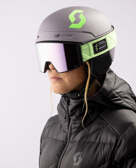 Scott Helmet Flow Mips - Evening Grey/Glow Green