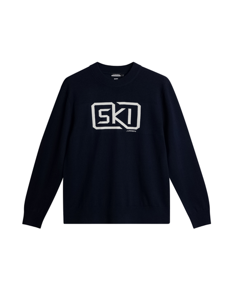 J.Lindeberg Men William Knitted Sweater - JL Navy - Alpingaraget