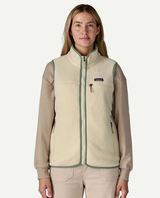 Patagonia Women Retro Pile Vest - Natural w/Ellwood Green - Alpingaraget