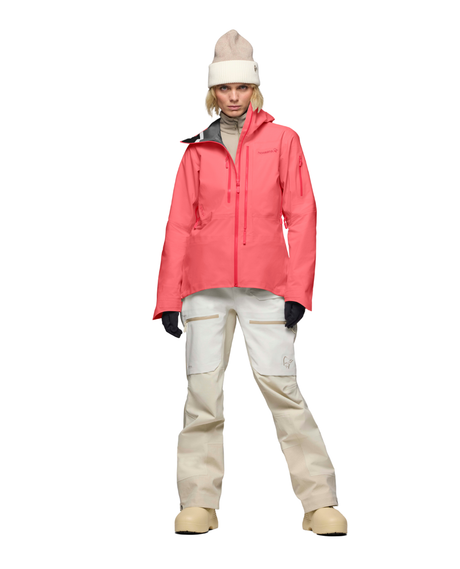 Norröna Women lofoten Gore-Tex Pro Jacket - Calypso Coral - Alpingaraget