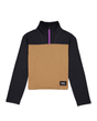 Mons Royale Womens Offgrid Merino Fleece Long Sleeve - Black / Toffee - Alpingaraget