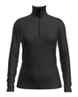 Icebreaker Women 260 Tech Long Sleeve Half Zip - Black - Alpingaraget