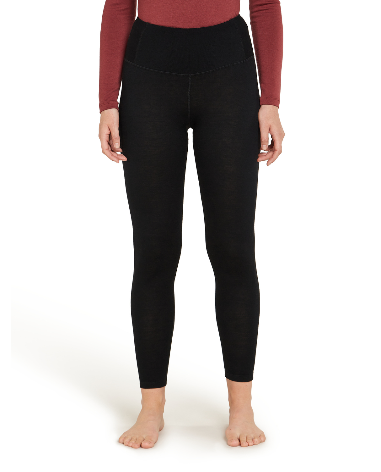 Icebreaker Women Merino 260 Tech High Rise Leggings - Black - Alpingaraget