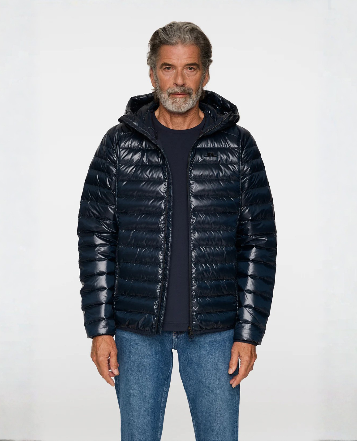 J.Lindeberg Men Oden Light Down Hood - JL Navy - Alpingaraget