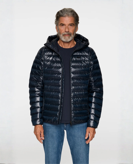 J.Lindeberg Men Oden Light Down Hood - JL Navy - Alpingaraget