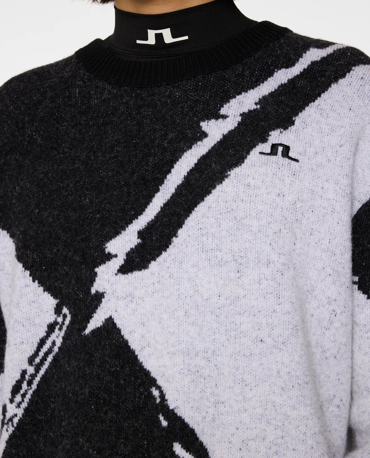 J.Lindeberg Men Jaxton Knitted Sweater - Black - Alpingaraget