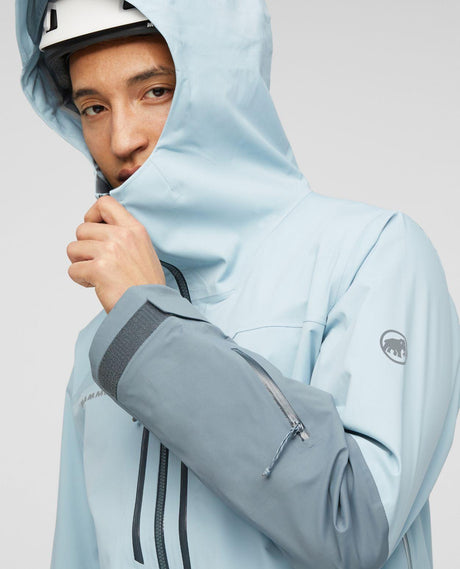 Mammut Haldigrat HS Hooded Jacket Men i färg Nebla-Strata med hjälmkompatibel huva och dragkedja