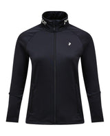 Peak Performance Rider Essentials Zip Jacket Women i svart för dam med hel dragkedja och hög krage.