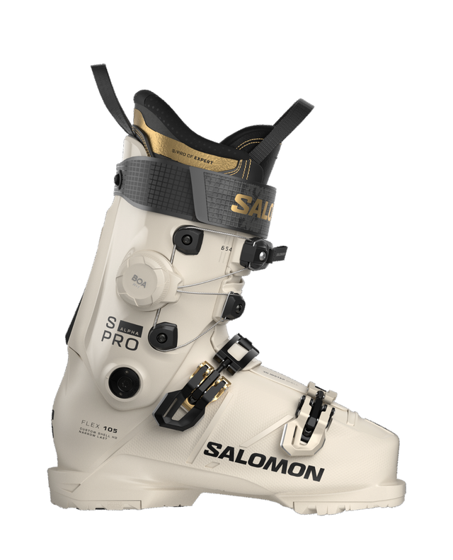 Salomon S/Pro Alpha C BOA 105 Damalpinpjäxa i färgerna birch, black och gold