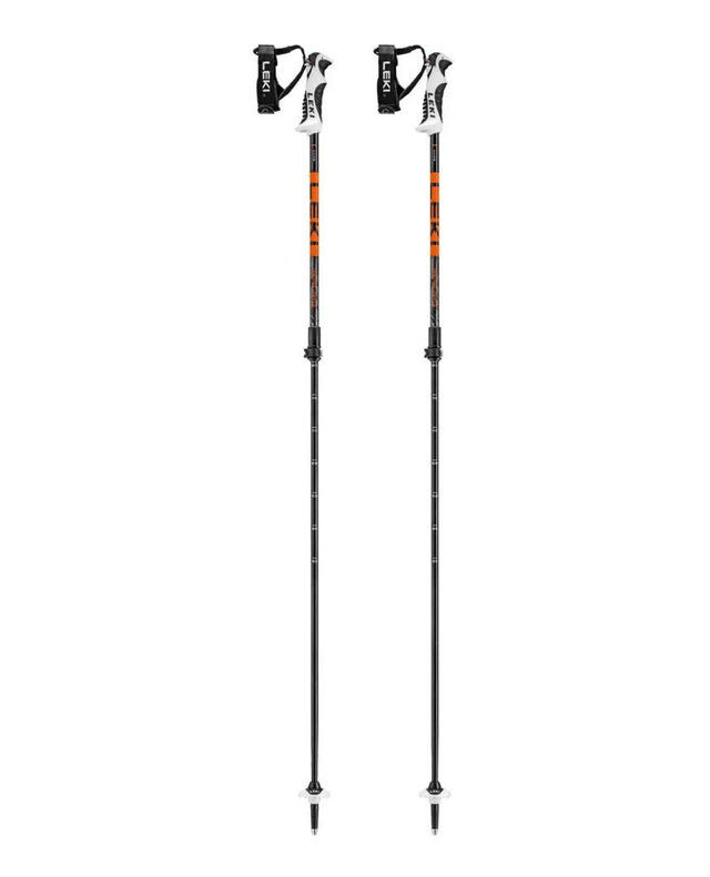 Leki Drifter Vario S - Black / Dark Anthracite / Neon Orange - Juniorstavar - Alpingaraget