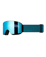 Sweet Protection Boondock II M RIG Reflect skidglasögon med RIG Aquamarine spegellins och teal-färgat band.