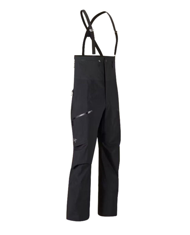 Arc'teryx svarta skidbyxor med hängslen för herr, modell Rush Bib.