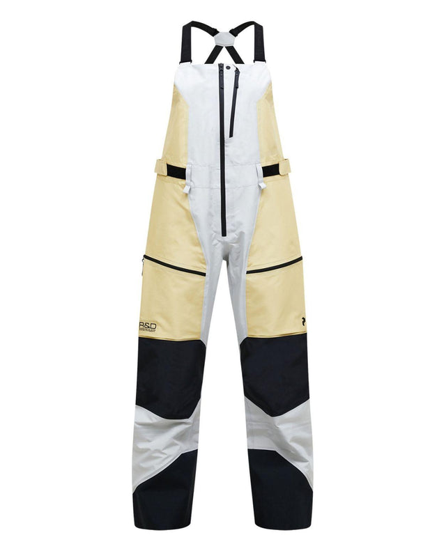 Peak Performance Vertical Gore-Tex Pro Bib Pants dam i vitt och beige för friåkning.